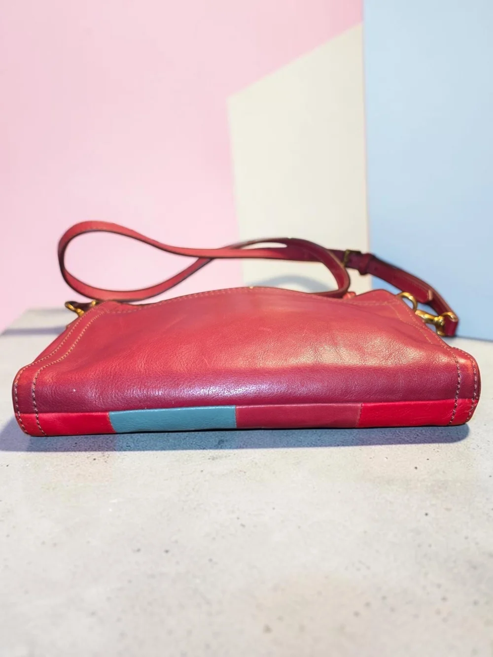 Fossil Patchwork Leather Crossbody Bag